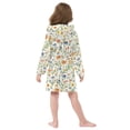 thumbnail image 4 of FORMRS Niños Bathrobe Unisex Hooded Robe Soft Plush Pajamas Sleepwear, Size 10-12T, Watercolor Wildflowers Pattern, 4 of 7