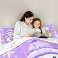 thumbnail image 5 of Feelyou Cartoon Christmas Snowman Queen Comforter Set, Happy New Year Bedding Sets, Dreamy Xmas Snowflake Reversible Bedding Comforter Set, Ultra Soft Bedroom Decor, 3-Piece, 5 of 8