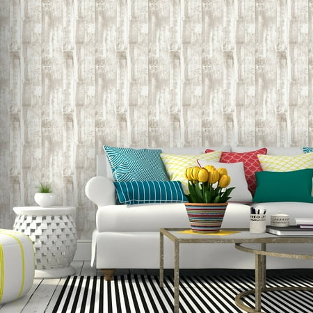 Removable Wallpaper repeel removable wallpaper, reclaimed wood, brown - walmart Removable Wallpaper repeel removable wallpaper, reclaimed wood, brown - walmart