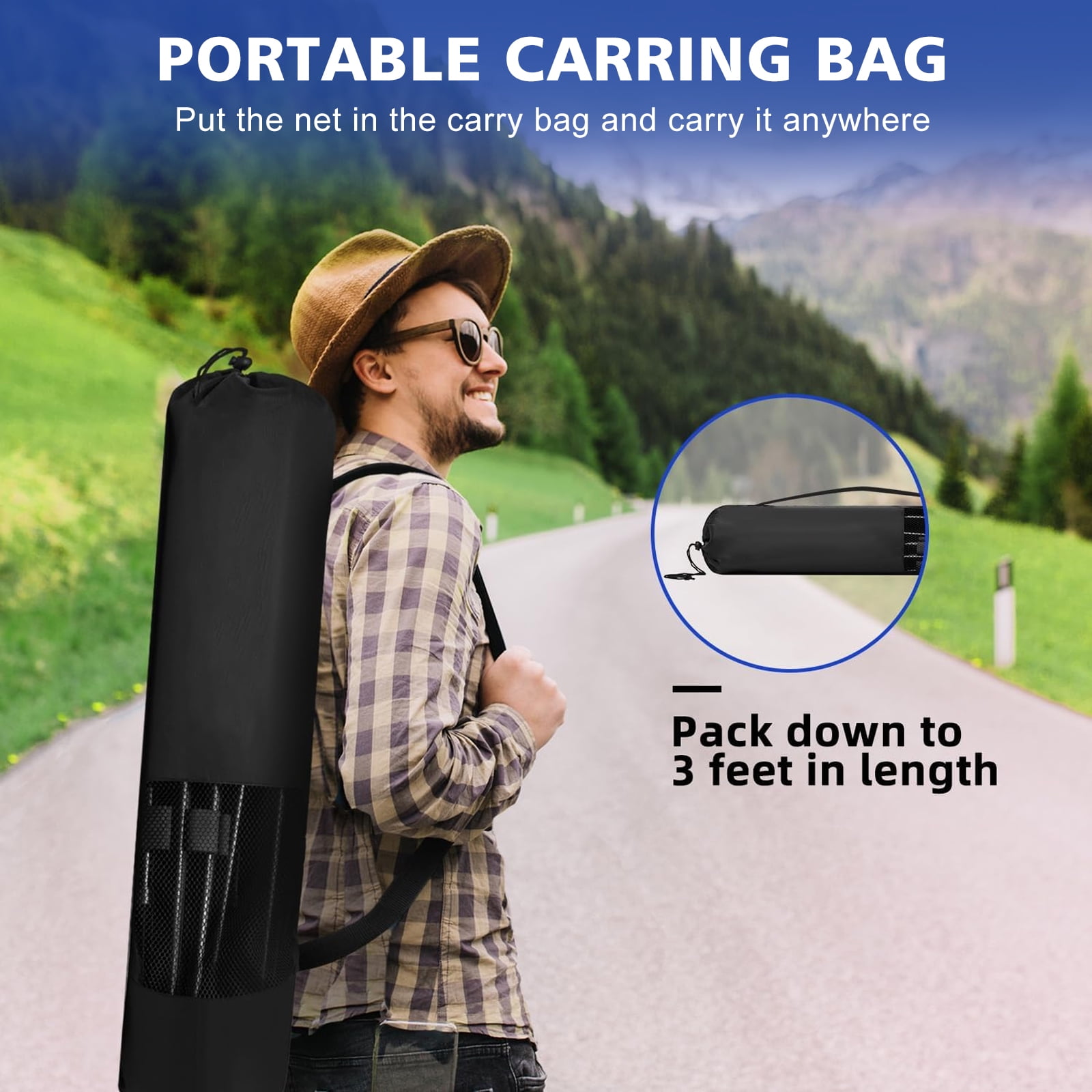 Versatile Portable Badminton Net, Foldable, Standard Size For Indoor & Outdoor Sports, Ideal For Volleyball & Tennis Training