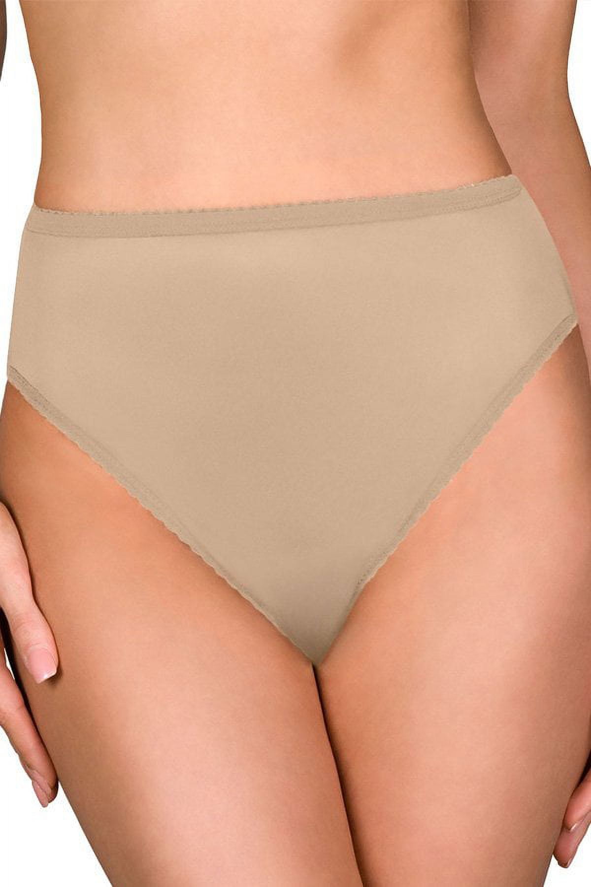 Velrose Lingerie Shadowline Panties-Hi Cut Nylon Brief, 3-Pack 17842/17842X-3PK