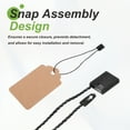 thumbnail image 3 of Uxcell 1000pcs Polyester Hang Tag String (6.7") - Plastic Snap Lock Pin Loop Black, 3 of 6