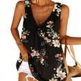 thumbnail image 2 of Qarigey Chaleco de mujer Camiseta sin mangas con cuello en V sexy Camiseta sin mangas con estampado floral, Negro, S Prendas para la parte del cuerpo negro M Qarigey AP002036-10, 2 of 4