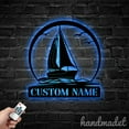 thumbnail image 3 of Handmadetneonsign Sailboat Metal Wall Art Light, Sailboat Metal Sign Wall Decor, Marine Metal Decor 50296, 3 of 5