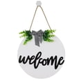 thumbnail image 1 of Bearachild Colgador de puerta delantera, placa de puerta de estilo Vertical, tablero para colgar en la pared con lazo, decoraciones rústicas para porche, Kits de decoración para fiestas Tipo 1 Bearachild HA063872-01, 1 of 6