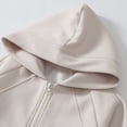 thumbnail image 5 of LYMAYTER Kids Hooded Jacket Boys Girls Long Sleeve Zipper Outerwear Toddler Spring Fall Cotton Cardigan Coat for 5-15 Years, 5 of 8