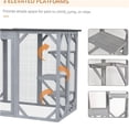 thumbnail image 3 of JERFIT Large Outdoor Catio Enclosure for Multiple Cats, Weatherproof Wooden Cat Cage Playpen with Asphalt Roof, Sturdy Wire Mesh, Grey, 3 of 7
