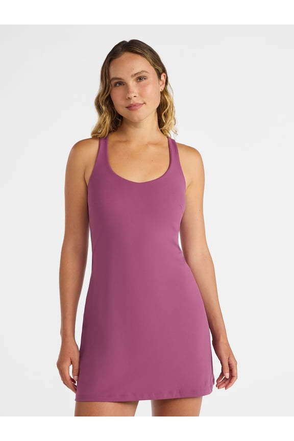 Women's Active Dress with Built In Bra, Sizes XS-4X