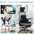 thumbnail image 5 of Florich Ergonomic Memory Foam Seat & Back Support Cushion - Relieves Neck, Back, Sciatica Pain for Office Chair, Car, Wheelchair, Black, 5 of 7