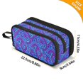 thumbnail image 4 of FORMRS Pencil Case with 3 Compartments School Large Capacity Zipper Pen Pouch Stationery Organizer, Dark Blue Floral Bloom Pattern, 4 of 8