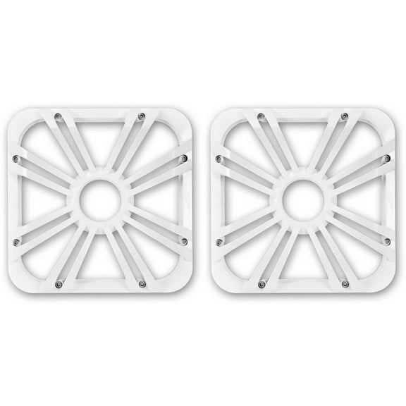 Kicker (2) 11L710GLW 10" White Grille w/LED for SoloBaric 11S10L7 Subwoofer Sub Bundle