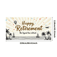 thumbnail image 3 of Tropical Theme Happy Retirement Beach Banner Palm Trees Travel for Retirement Party Celebration Vacation, 3 of 8