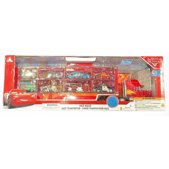 Disney Parks Pixar Cars Mack Die Cast Carrier Hauler Gift Set of 8 New With Box