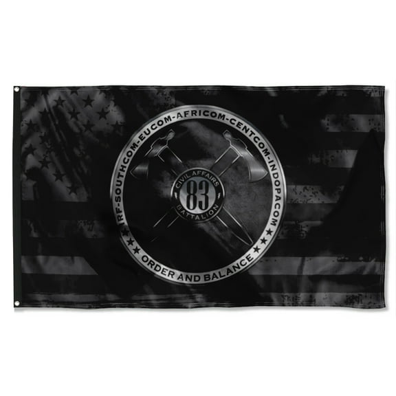 Cayyon 83rd Civil Affairs Flag 3x5Feet Military Banner with 2 Brass Grommets