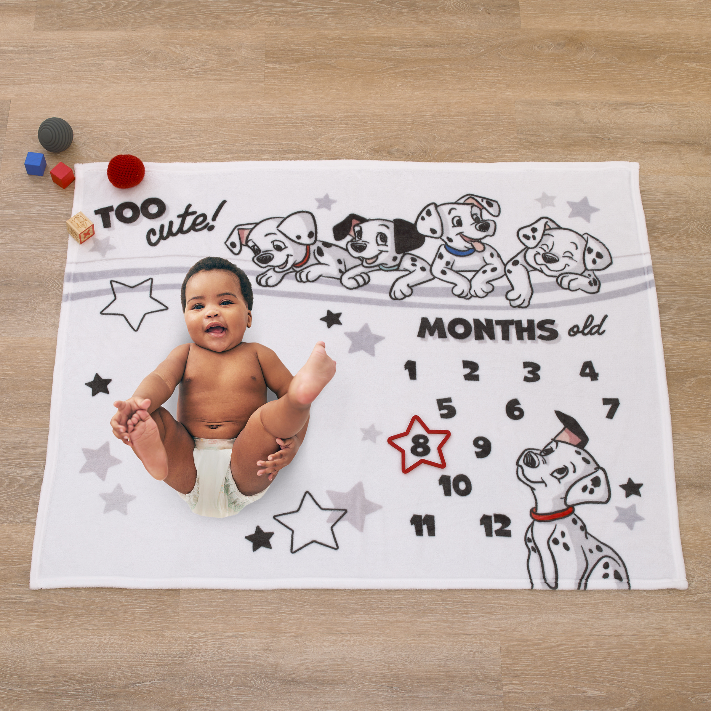 Disney 101 Dalmatians Photo Op Milestone Baby Blanket
