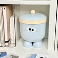 thumbnail image 2 of Small Trash Can with Lid, Mini Trash Can for Bathroom, Office and Bedroom, Small Bathroom Garbage Can with Swing Top, Compact Waste Basket for Desk, Dorm & Home, Blue - Xuniizn, 2 of 7