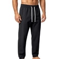 thumbnail image 3 of HAOTAGS Men’s Breathable Quick-Dry Casual Trousers High-Elastic Waist Straight Leg Everyday Wear Long Pants Black Size 2XL, 3 of 6