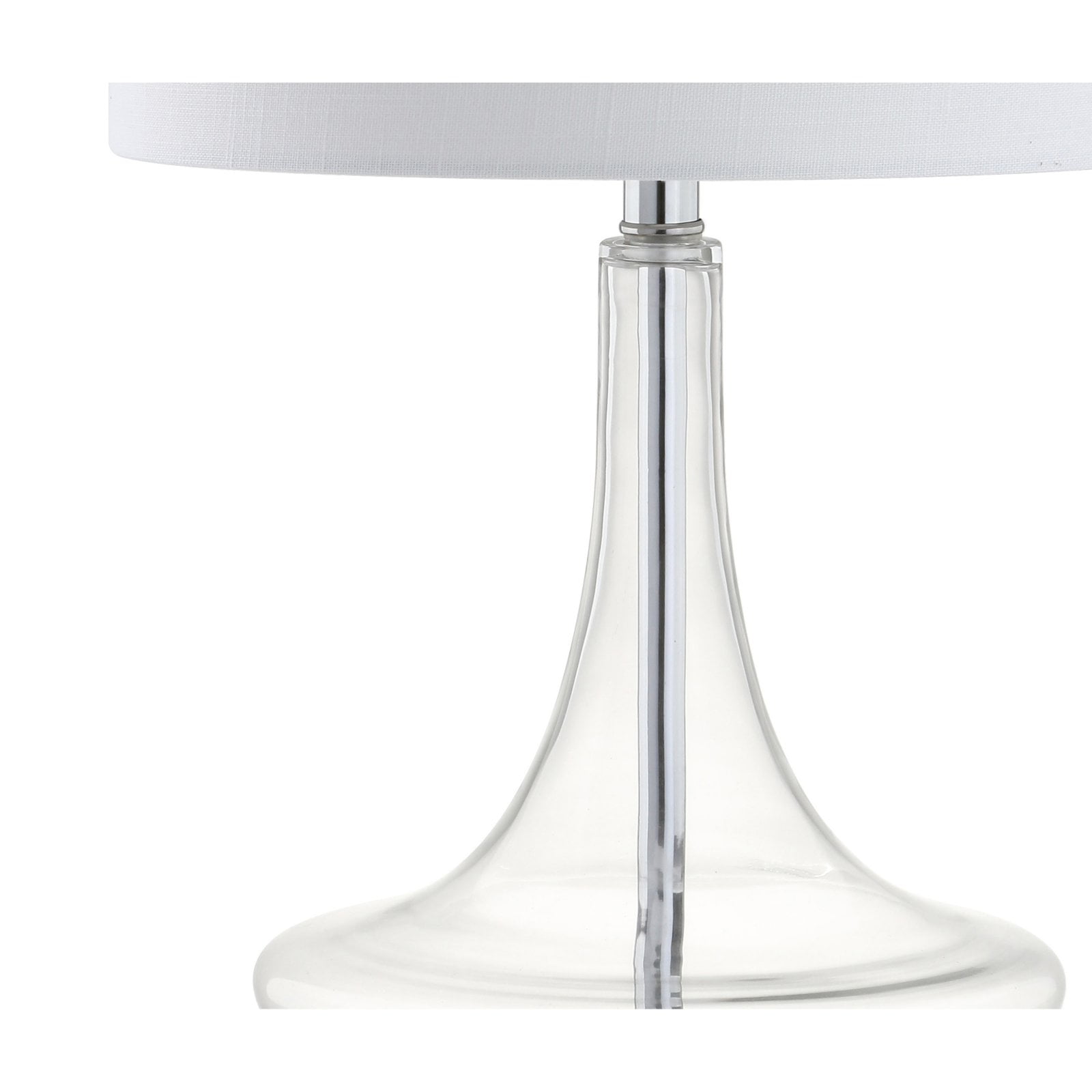 JONATHAN Y 28.5"  Set Of 2  Bette Glass Teardrop Table Lamps  Includes Led Light Bulb Clear Jonathan Y