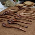 thumbnail image 1 of Cuchara de madera maciza, cuchara para miel, cuchara pequeña de madera, cuchara de madera para mezclar café, vajilla de madera, 1 of 5