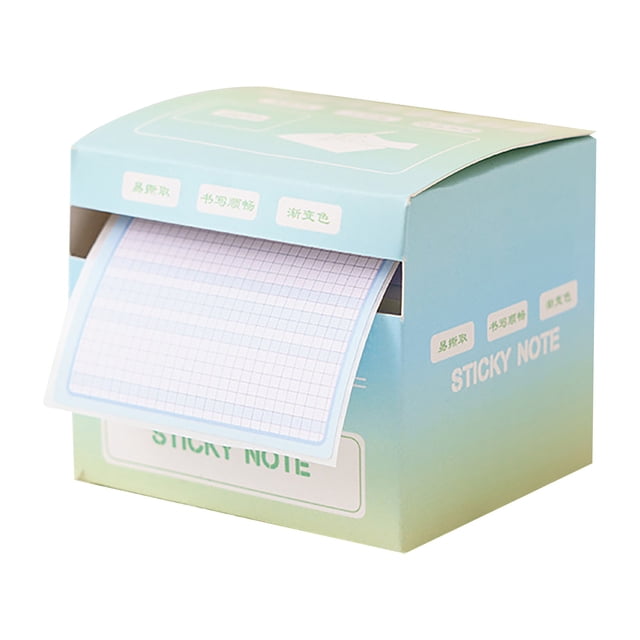 Trendy Tool Kit for Home, Full Adhesive Notes Roll Tape with Pull Out Dispenser Sheets Sticky Notes Self Stick Memo Pads Sticker Label for Noting Writing (4 Colors)
