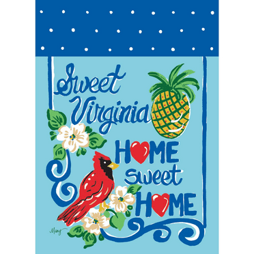 Magnolia Garden Flags M010048 13 x 18 in. Home Sweet Home Virginia Burlap Garden Flag