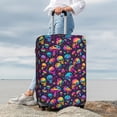 thumbnail image 3 of Lsque rainbow color mushroom Skull Printed Luggage Cover, Travel Luggage Protector,Scratch and Dirt Resistant, Fits 18-32 Inch Luggage - Small, 3 of 9