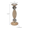 thumbnail image 3 of Maison Concepts Oval Raffia Metal Pillar Candlestick (Multi) 5" X 5" X 13.25", 3 of 3