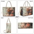 thumbnail image 3 of ZUXONGSY Tiger Peony Print Large Clear Daily PVC Tote Bag, Lightweight Waterproof Shoulder Purse with Adjustable Straps, Ideal Travel Carryall for Summer Vacations, 3 of 7