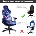 thumbnail image 6 of Binienty Rose Wolf Game Chair Seat Covers Washable Seat Cushion Protectors Slipcover 4Pcs Easy Installation Office Desk Chair Cover for Home, Shop, Office, 6 of 8