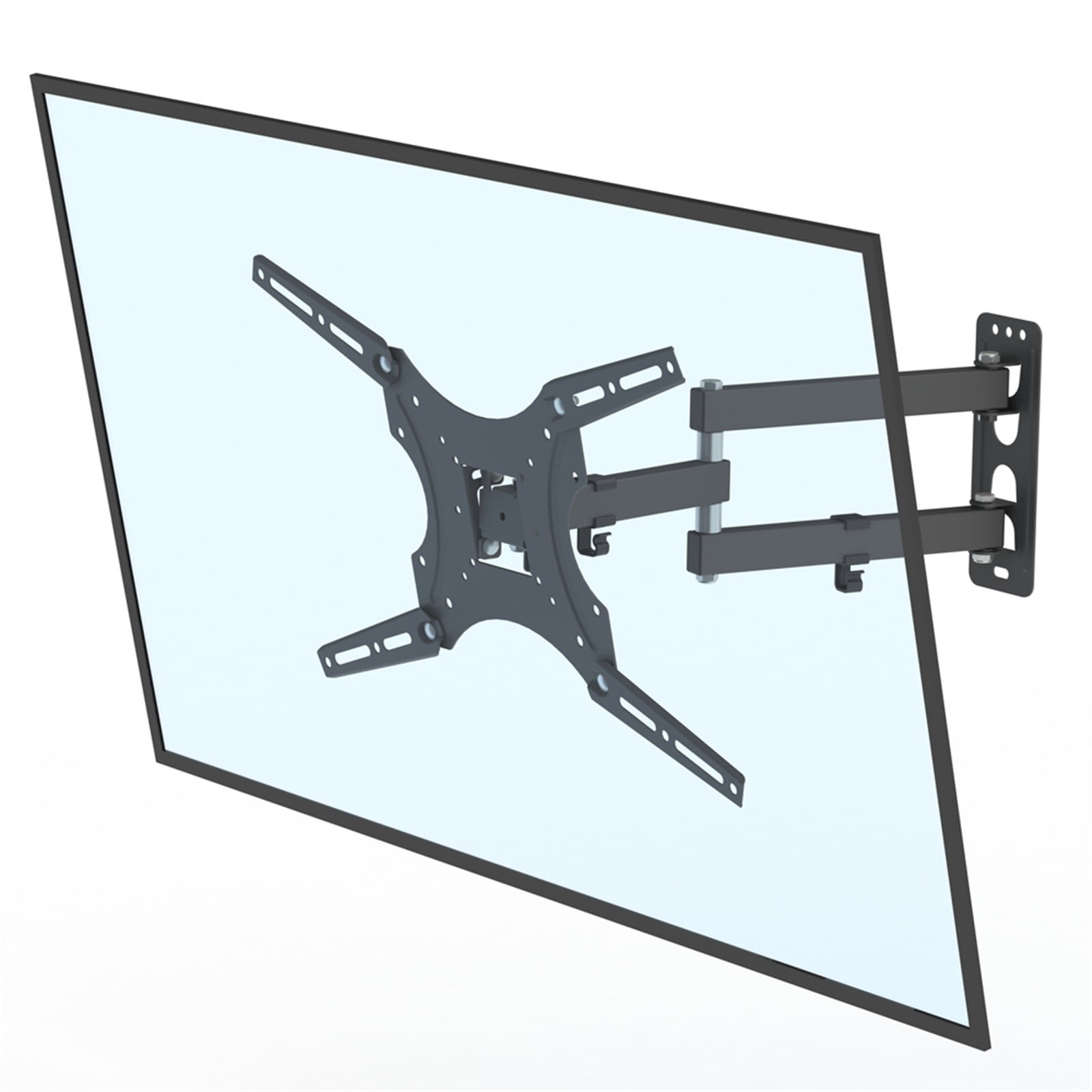 26-55 Inch Full Motion TV Wall Mount Bracket with Tilt & Swivel, Heavy Duty Articulating TV Stand for Flat Screen HDTV,Adjustable Extension 2.4-17.7" for Easy Installation Living Room Home Theater