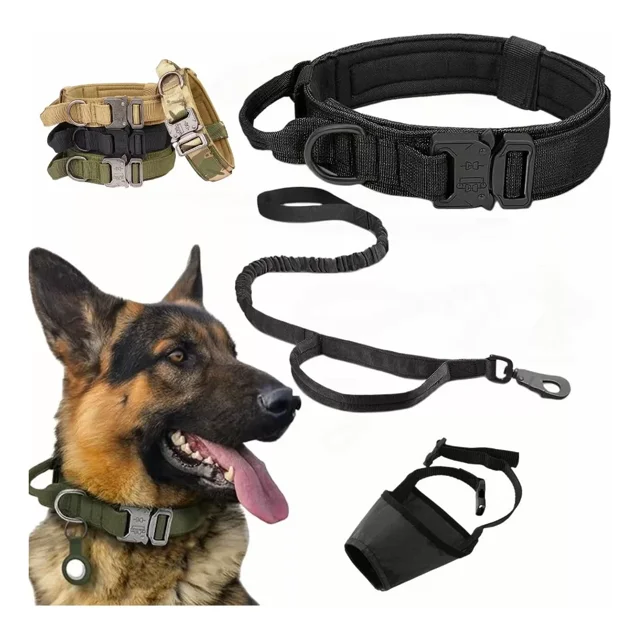 Collares Táctico Y Cuerda Para Perros Medianos Y Grandes