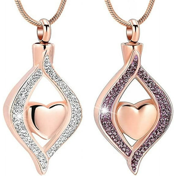 Eye of Heart Cremation Jewelry Urn Ashes Necklace for Women Dad Memorial Ashes Holder Keepsake Pendant Locket Necklace for Loved One