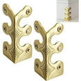 thumbnail image 3 of Vintage Brass Corner Protectors | Decorative Metal Wall & Skirting Board Guards | Furniture Edge Protectors for Tables, Desks & Cabinets, 3 of 5