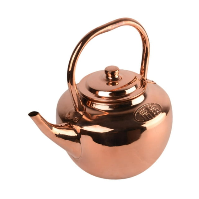 Tetera de cobre con asa, hecha a mano, estilo retro de kung-fu. 5L