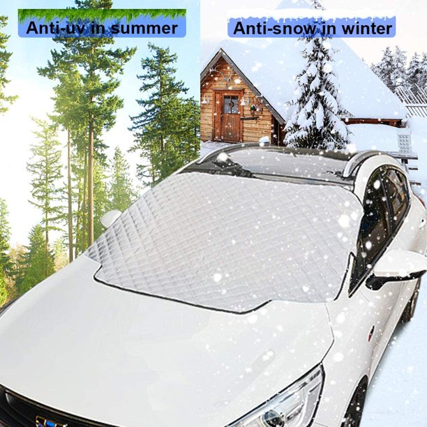 Dontodent - Cubierta para Parabrisas de Coche, Cubierta Plegable Universal Magnética para Coche Anti Frost, Snow, Ice, Rain & Sun - Protección para Parabrisas 146 x 102cm Kuyhfg Sin marca