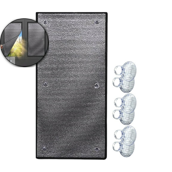 Dvruxg Double Aluminium Bubble Insulation Film, Blackout Window Film, Reflective Privacy Film for Glass Windows, Anti-Glare Heat Control Window Tint Film, Sun Blocker