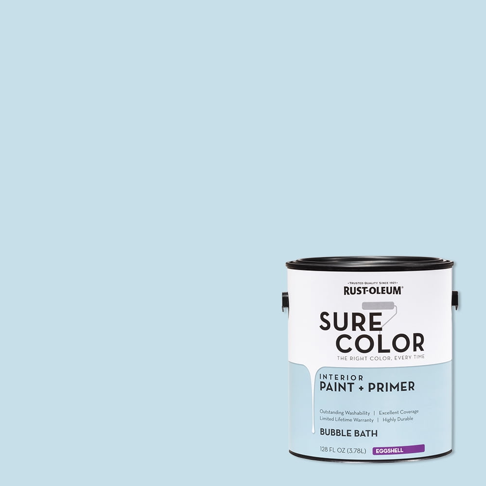 RustOleum Sure Color Bubble Bath, Interior Paint + Primer, Eggshell Finish, 2Pack Walmart