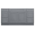 thumbnail image 5 of 66 in. W x 21 in. D x 32.5 in. H Bath Vanity Cabinet without Top in Silver, 5 of 5