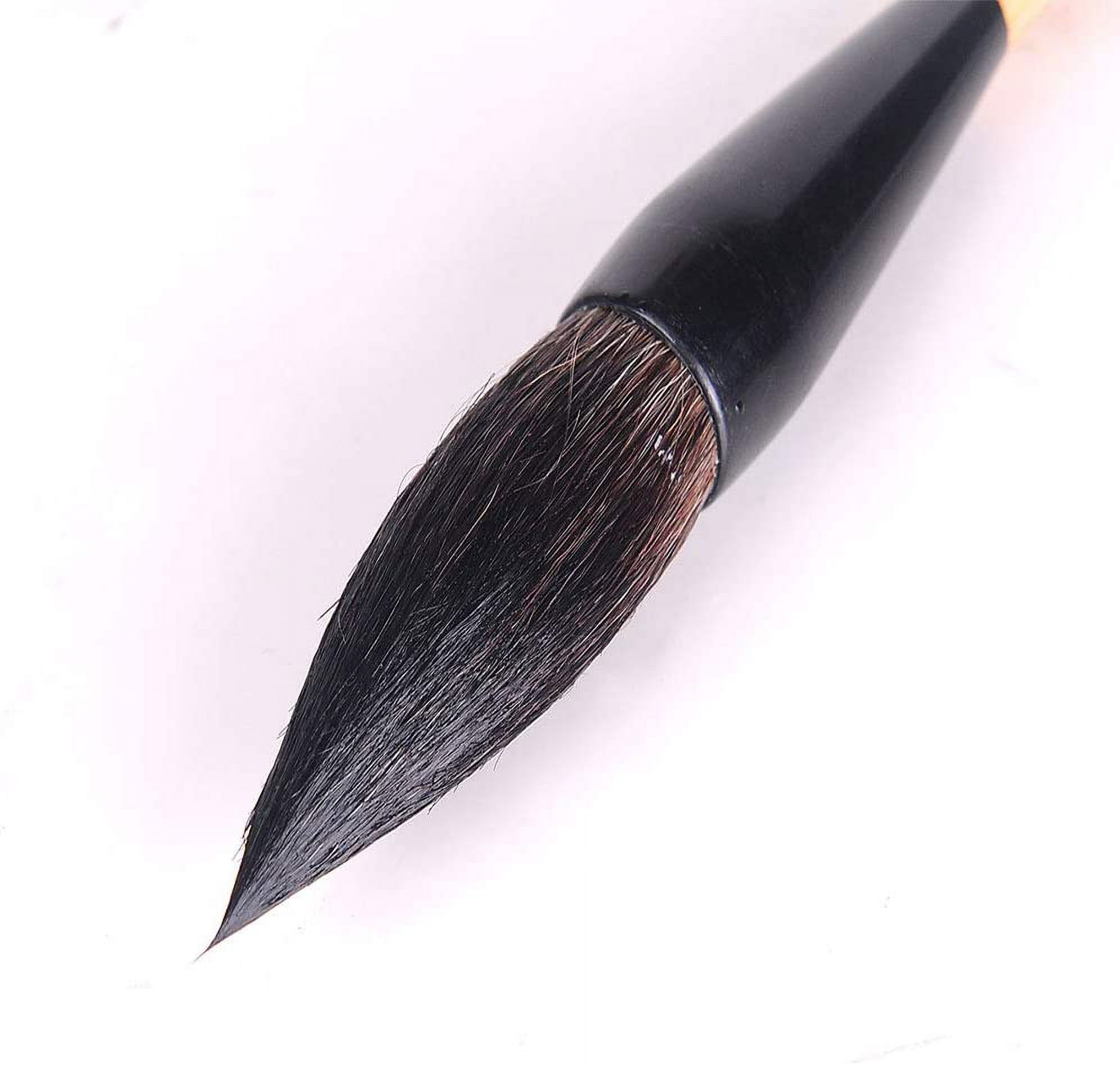 ABCISI Chinese Traditional Calligraphy Brush, Chinese Calligraphy Watercolor Drawing Brush-Large brush,  Wolf Hair, Wool, Sheep Wolf Mix, Bear Hair, Sheep Bear Mix (5-Count)