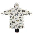 thumbnail image 2 of Oversized Wearable Blanket Hoodie,Cute Animal Dogs Sherpa Blanket Hoodie with Super Pockets,Super Warm Fuzzy Pullover for Women & Men, 2 of 6