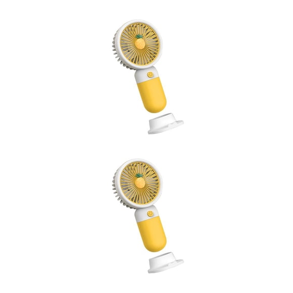 Mini ventilador de mano Wosthever 2 en 1 Soporte para teléfono Carga USB Color Verde Rosa Naranja Amarillo