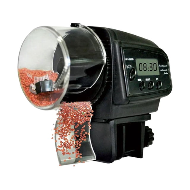Mangeoire Automatique, Mangeoire Automatique Anti-Humidité, Mangeoire Automatique Réglable, Capacité de Changement 12 Heures/24 Heures, Alimentation Programmée, Fonctionnement Silencieux, pour Poisson Rouge, Tortues