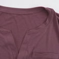 thumbnail image 7 of Cavosen Womens Shirts Half Sleeves Oversized Pullover Tops Tunic V Neck Solid Curved Hem Flowy Blouse Holiday Shirts Stylish Loose T-Shirts Athletic Beach Tees Summer Red 3XL, 7 of 7