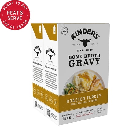 Kinder's Roasted Turkey Bone Broth Gravy, 17 oz., 2 pk.