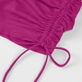 thumbnail image 3 of felwors Women Ruched Drawstring Side Biker Shorts High Waisted Sexy Cutout Yoga Gym Dance Party Clubwear Athletic Booty Shorts Purple for Size S, 3 of 5