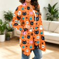 thumbnail image 5 of IYYVV Halloween Cardigan Pumpkin Goast Witch Halloween Sweaters for Women Long Sleeve Oversized Cardigan 2026 Saffron S, 5 of 6