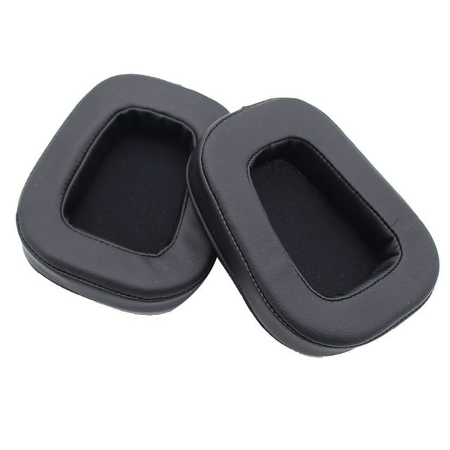 Coussinets d'Oreille Éponge Douceur Réduction de Bruit Casque Respirant en Cuir Housse de Remplacement pour Logitech G933 Paire Cuir
