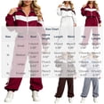 thumbnail image 3 of Smupbvky Tracksuits for Women Set 2 Piece Collared Color Block Zip Jacket Long Sleeve Jogger Pants Casual Fall Outfits (L, White), 3 of 7