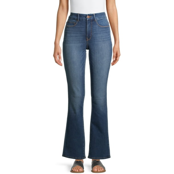 Time and Tru Women's High Rise Slim Bootcut Jeans - Walmart.com