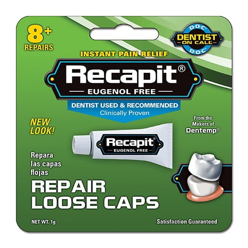 Recapit Loose Caps Repair Dental Cement - 0.4 Oz, 6 Pack - Walmart.com